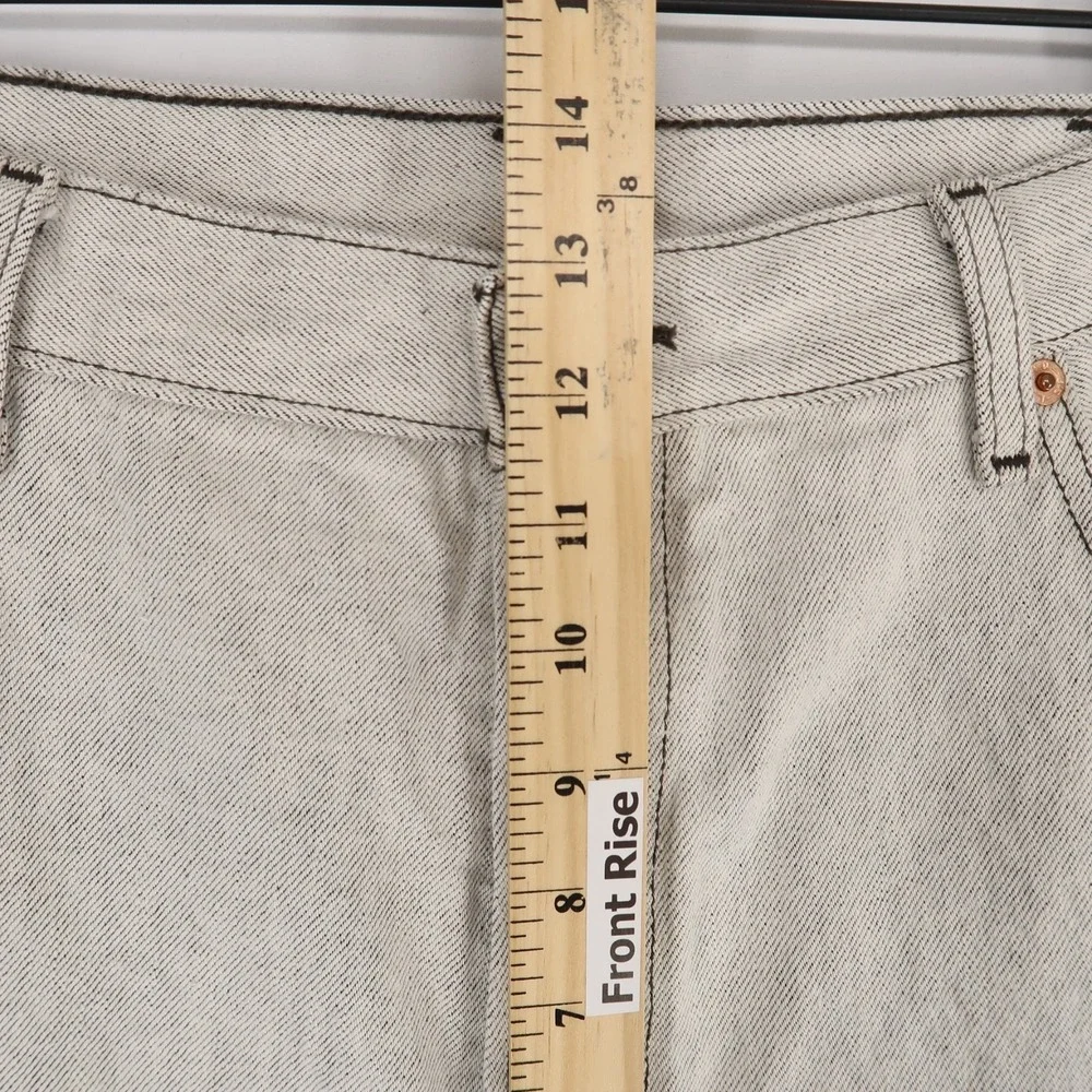 Levis 501 Jeans Mens‎ 42x34 Gray Button Fly Original Fit Straight Leg Denim